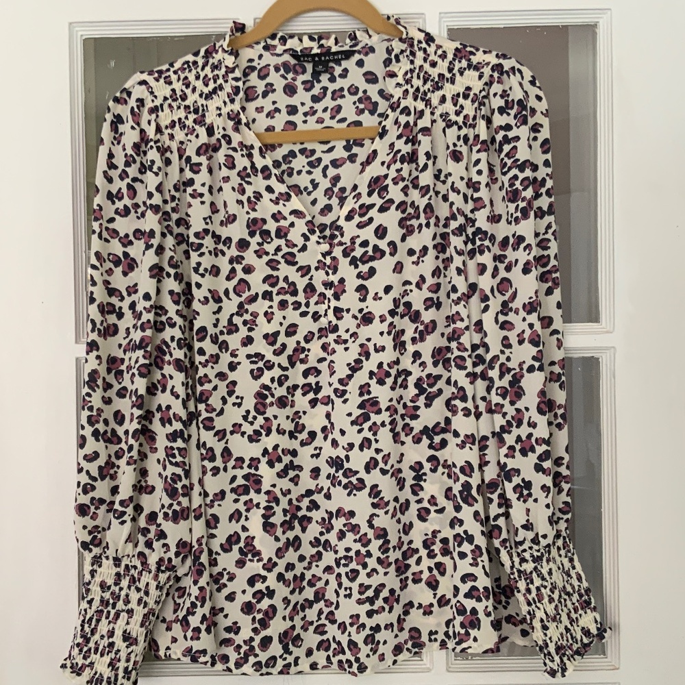 Zac & Rachel Leopard Print Blouse (size M)